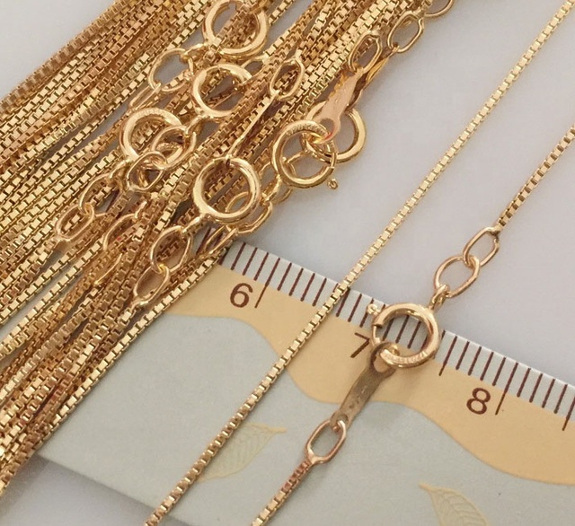 G.T Rollos De Cadena Luxury Snake/ball/O Chain 1mm 1.2mm 1.3mm 14k Gold Filled Copper Chain Necklace