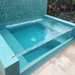 Panel acrílico transparente grueso personalizado prefabricado certificado para piscina - Product Image 1
