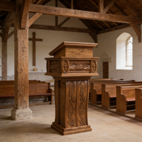 Pupitre d'église liturgique en bois de haute qualité, mobilier de sanctuarium pour rassemblements religieux