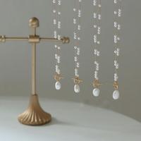 Collier élégant pour femme avec pendentif perle, chaîne en acier inoxydable plaqué or 18 carats et fermoir OT au design unique