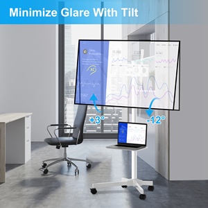 ML55AW 21"-60" 35kg Economy Mobile TV Stand Cart for LCD LED Flat Curved Panel Screen TV with <strong>Laptop</strong> <strong>Shelf</strong> Holds TV Mount - Product Image 5