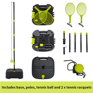 Juego de <span class=keywords><strong>Tenis</strong></span> Portátil para Exteriores, Entrenador de Swing con 1 Poste, 2 Raquetas y 1 Pelota, Juguete Deportivo Interactivo para Niños, para Jugar en el Patio Trasero - Product Image 4