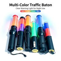 Bâton de signalisation routière multifonctionnel LED rechargeable haute intensité en PC/ABS de 30 cm pour la sécurité nocturne, la patrouille et la construction routière