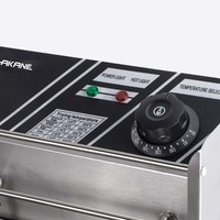 Friteuse double AKANE A.85221 2500W+2500W, design en acier inoxydable, chauffage rapide, facile à nettoyer