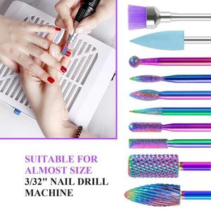 10 in 1 Electric Nail <b>Drill</b> Bit Kit Large Barrel Safety Bits for Gel Removal Manicure Pedicure - Product Image 3