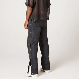 Pantalon large pour homme en nylon avec logo personnalisé et boutons latéraux – Vente en gros - Product Image 6