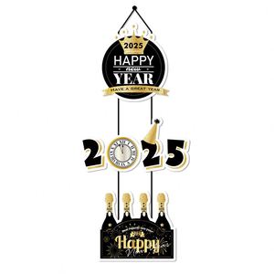 Pafu 2025 New Year Decorations Creative Door Signs OutDoor Decorations New Year Door Banner Paper Happy New Year Door Curtains - Product Image 5