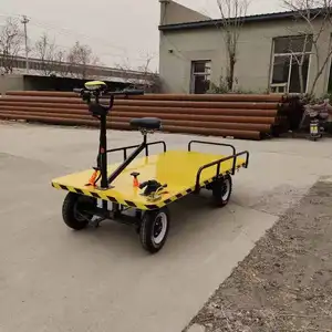 Electric 800kg Load Electric Platform Cargo Carrier Trolley Heavy Loading Transport Cart Moving Carts With 4 Wheels For Load