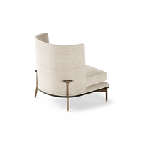 Chaise de canapé simple design italien salon de luxe moderne et léger avec dossier en tissu pour chambre à coucher