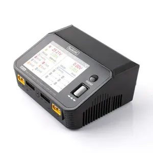Toolkitrc carregador duplo 1-6s 25a, mini equilíbrio 700w ac/dc para rc lihv nimh pb com bateria