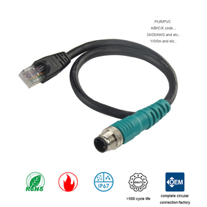 Uyee — câbles de connexion à câbles, connecteurs 3/4/5 broches, 12 broches, M12, connecteur x code vers j1969 <span class=keywords><strong>rj45</strong></span>, rs232, usb db9, <span class=keywords><strong>prise</strong></span> femelle et câble m12 - Product Image 3