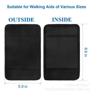 Zhongpu <b>Walking</b> Aid Armrest <b>Pads</b> Black 8.6x5.9in For Walker Wheelchair Cane Replacement Parts - Product Image 4