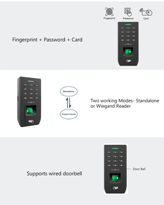 Ebkn A11 <span class=keywords><strong>wigand</strong></span> trong và ngoài vân tay kiểm soát truy cập sinh trắc học Máy quét dấu vân tay - Product Image 5