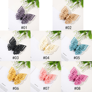 Pinzas para el pelo de mariposa grande mate para mujer, pinzas esmeriladas de doble hueco para niña, Clip de tiburón de Color sólido, accesorios para el cabello - Product Image 5