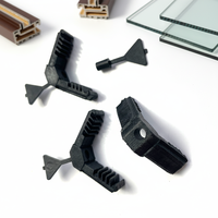 Connecteur d'angle en plastique 13,5A, étanche, argenté, pour barre, à brancher, pour joint de fenêtre en verre, OEM