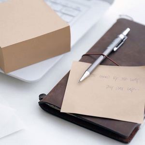 Cute Minimalist Boxed Memo Pads Kraft Paper & White Sticky Notes Office & <b>Creative</b> <b>Gift</b> Stationery - Product Image 4