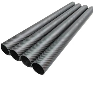 Tube en fibre de carbone 3K, finition mate, enveloppé en rouleau, 25x23x420mm - Product Image 4