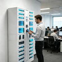 26 Bay IoT Cloud HTML5 Smart Equipment Storage Locker dengan RFID Check-in, Kabinet Aset Aman untuk Proyek Pabrik Perusahaan