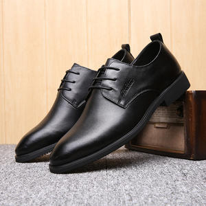 Men's Breathable Fashionable Genuine Leather Lace-Up Camouflage Waterproof Business Formal Flat Casual Outdoor <b>Height</b> <b>Increasing</b> - Product Image 1