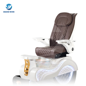 Profession elle Luxus Nagel Salon Möbel Schwarz <span class=keywords><strong>Golden</strong></span> Elektrische Liege <span class=keywords><strong>massage</strong></span> Maniküre Fuß Spa Pediküre Stühle Mit Led - Product Image 3