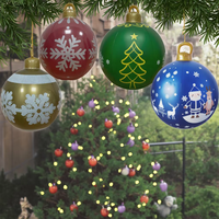 Joyeux Noël - Grande boule gonflable pour décorations de jardin, ornements de fête de Noël, sphère gonflable d'extérieur, ballon gonflable jouet