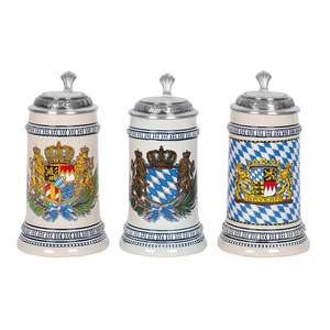 Domex Bierseidel Euler Bayernwappen mit Zinndeckel 0,5 l sortiert - Product Image 1