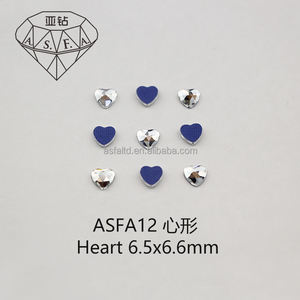 ASFA12 รูปหัวใจ 6.5*6.6 มม. คริสตัลรูปทรงต่างๆ แบบติดด้วยความร้อน ss6 และ SS10 ใช้กับเครื่องติดคริสตัลแบบร้อน ab crystal - Product Image 2