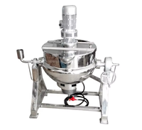 Chaudière industrielle en acier inoxydable HUNDOM pour la cuisson de confitures, mélangeur de bouilloire de cuisson, fabricant de soupe industrielle au gaz
