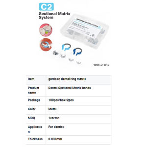 ระบบเมทริกซ์แบบแ<span class=keywords><strong>ย</strong></span>กส่วนสำหรับงานทันตกรรมคุณภาพสูง พร้อมวงแหวน NiTi สำหรับการบูรณะฟัน แถบเมทริกซ์สำหรับการอุดฟันที่ใกล้เคี<span class=keywords><strong>ย</strong></span>งกับร่องฟัน วัสดุอุดฟันสำหรับการอุดฟันที่มีรอยผุ - Product Image 5