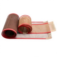Bande de guidage à boucle pour tapis roulant à grille, anti-dérivation, résistante aux hautes températures, anti-adhérence, marron/rouge, personnalisable