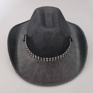 Sombrero Vaquero Personalizado con Pedrería Plateada Brillante, Estilo Occidental, para Viajes, Uso Casual y Fiestas - Product Image 6