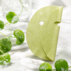 Mascarilla Facial de Fibra Activa de Centella Asiática Y386, Biodegradable, de Lyocell, Calmante, Botánica, Verde, Sustrato de Mascarilla Seca - Product Image 4
