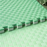 Tapete de Espuma EVA de 100x100cm, Tapete de Rompecabezas de Cinco Líneas, Antideslizante, Impermeable, Losetas de Espuma Entrelazadas para Gimnasio, Venta al Por Mayor de Fábrica