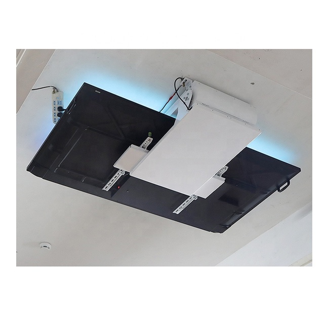 Universal Customized Electric Telescopic TV Wall Mount Hidden Full Motion Remote Control Flip Down TV Ceiling Mount for 32-75in