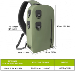 Sac à dos <span class=keywords><strong>de</strong></span> pêche imperméable <span class=keywords><strong>de</strong></span> haute qualité avec porte-canne, sac à bandoulière pour la pêche à la <span class=keywords><strong>mouche</strong></span>, pour le kayak et la navigation <span class=keywords><strong>de</strong></span> plaisance - Product Image 6