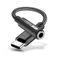 Kabel adaptor Audio USB C ke 3.5mm, earbud hifi Android, kabel konversi audio digital, konverter audio USB Aux konektor earphone