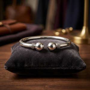 Bracelets Joncs en Argent Sterling 925 pour Hommes – Collection de Bijoux Indiens pour Fêtes de Fiançailles et Anniversaires – Vente en Gros - Product Image 3