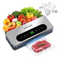 65kPa 120W 30cm 4L/min coupe-sac sec humide ecran LED cuisine alimentaire machine sous vide soudeuse emballage alimentaire