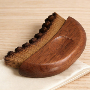 Brosse faciale lymphatique en bois avec logo personnalisé, poils synthétiques doux, brosse de massage <span class=keywords><strong>pour</strong></span> drainage lymphatique avec boîte cadeau et pochette en satin - Product Image 5