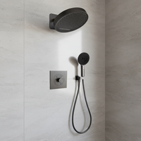 Système de douche pluie or brossé 3 fonctions, ensemble de pommeaux de douche en laiton