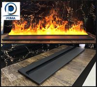 Cheminée électrique Verre approuvé CE de qualité supérieure Vente d'intérieur Feu à led rouge Mur en métal Style d'article Salon Flamme moderne