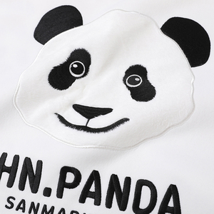 Camiseta con Dobladillo Curvo y Bordado 3D con Estampado de Panda, Unisex, Personalizable, Cuello Redondo, <span class=keywords><strong>Sudadera</strong></span> de Invierno, Gruesa, Talla Grande, 100% ODM - Product Image 6