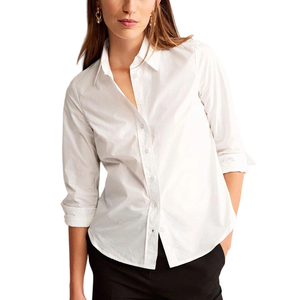 Camicie Formali da <span class=keywords><strong>Donna</strong></span> Personalizzate con LOGO in Cotone Bianco a Maniche Lunghe <span class=keywords><strong>Slim</strong></span> <span class=keywords><strong>Fit</strong></span> Senza Pieghe di Alta Qualità per Ufficio Primaverile - Product Image 1