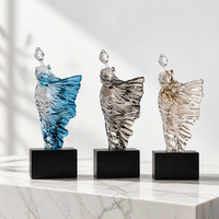 Sculpture de déesse en résine transparente effet cristal, taille et couleur personnalisées, logo gravé, trophée, prix de cérémonie, artisanat, décoration de bureau et de maison