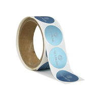 Étiquette en vinyle imperméable personnalisée, impression à chaud en feuille d'argent, étiquette pour bouchon de flacon cosmétique