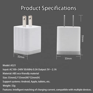Caricatore da Muro HNT 10.5W con Doppia Porta USB-A, Ricarica Rapida PD 3.0, Adattatore di Alimentazione Portatile per iPhone Samsung, Certificato FCC - Product Image 6