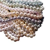 Perles de verre Aurora de haute qualité, 8 mm, 16 pouces, perles en vrac pour la fabrication de colliers, bracelets et bijoux