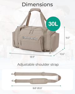 Bolsa de Gimnasio 4 en 1 para Hombre y Mujer, Ligera, de 30L, para Viaje, con Compartimento para Zapatos y Bolsillo Impermeable, Mochila Táctica para Portátil - Product Image 4
