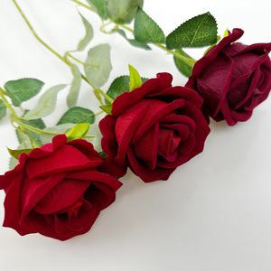 Roses artificielles en soie, fleurs de simulation de 50 cm de haut, décoration de mariage et de maison - Product Image 1