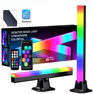 2 Pack 5V USB Powered LED Pickup <strong>Lights</strong> APP Controlled Music Rhythm Activated <strong>Gaming</strong> Desktop Ambient <strong>Lights</strong> with ABS White <strong>Shade</strong> - Product Image 1